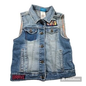DC Superhero Girls Sz 10/12 Med Denim Vest EUC Cosplay Costume Jerry Leigh Comic
